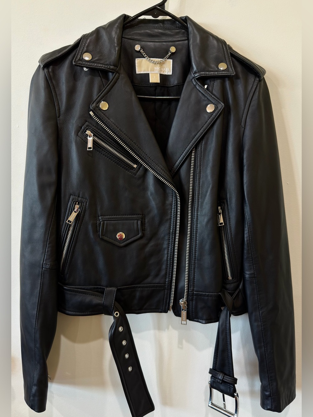 Michael Kors Leather Moto Jacket